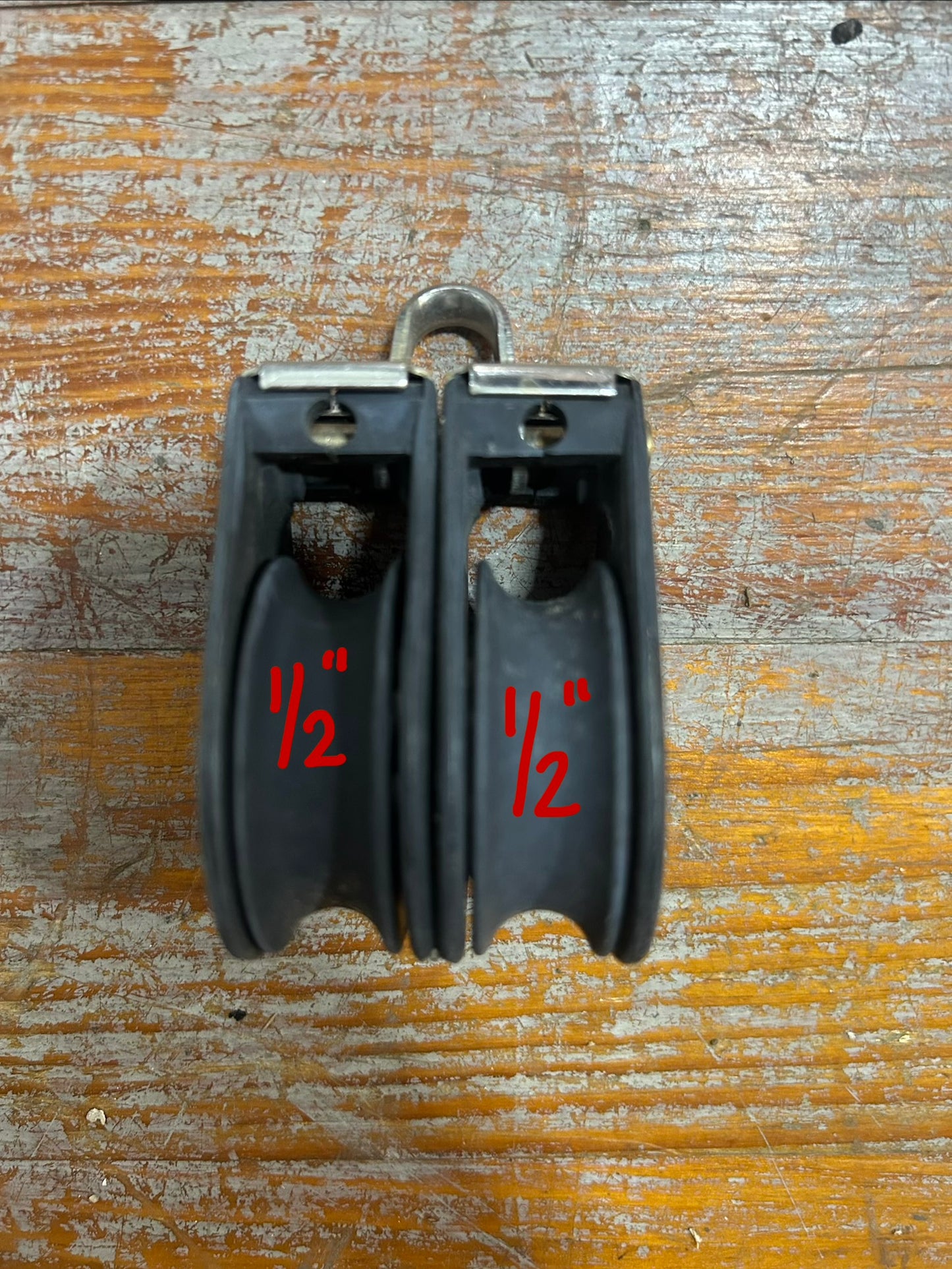 Yale Double Block w/ Becket – 1/2” Sheaves