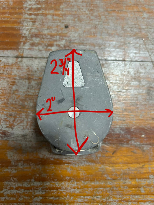 Lewmar Double Deck-Mount Block – 2” Sheaves, 1/2” Line  - Humphries IOR
