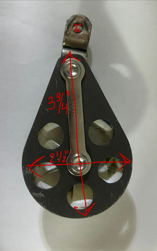 Schaefer Single Block – 2-1/2” Sheave w/ Swivel Eye  - Humphries IOR