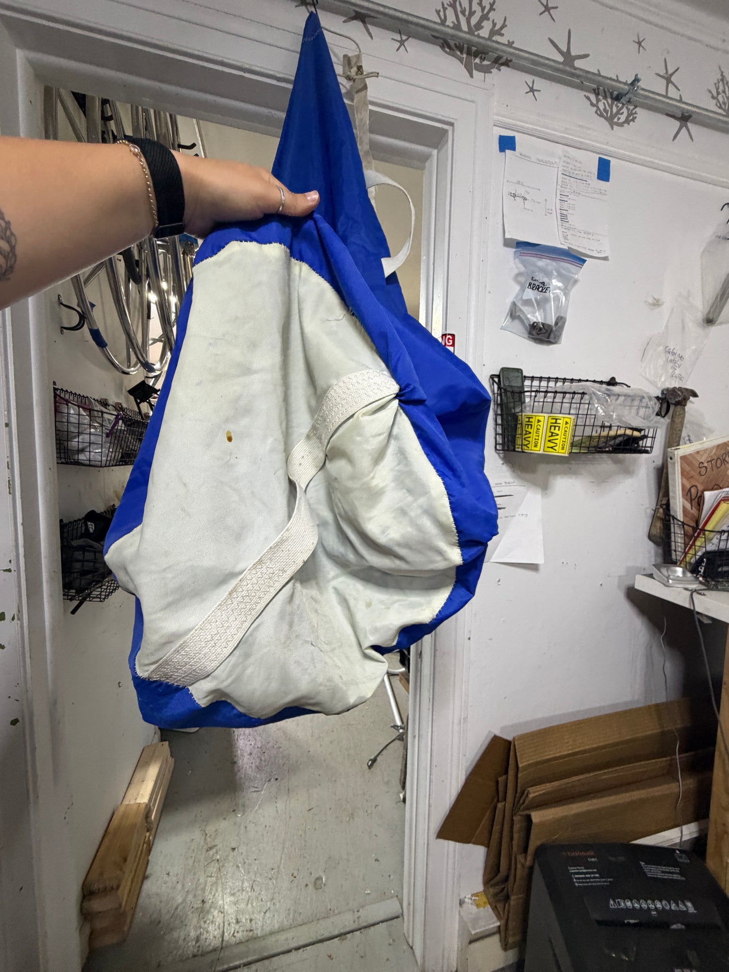 Blue Sail Bag - 43" Long x 20" Base Diameter