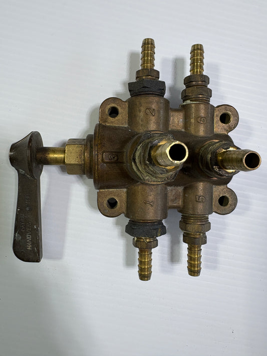 GROCO 6-Port NPT Bronze Fuel Valve 1/2 Main - 3/8 Return FV-6-5038