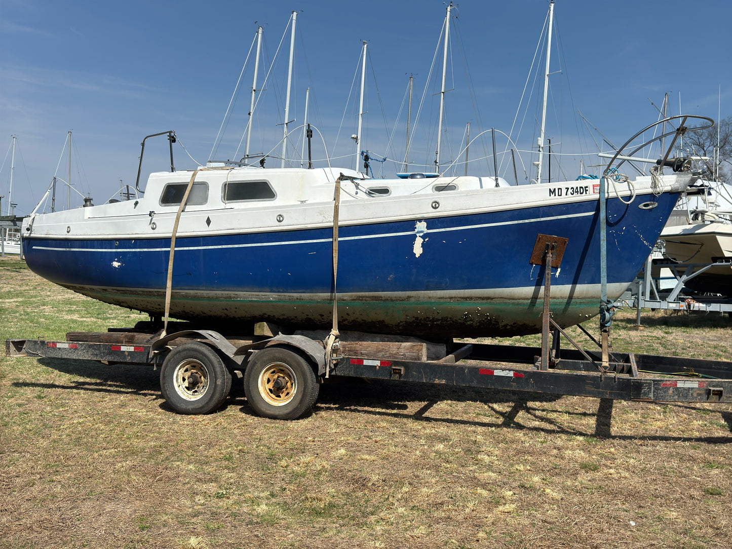 Coronado 27 Split Stern Rail
