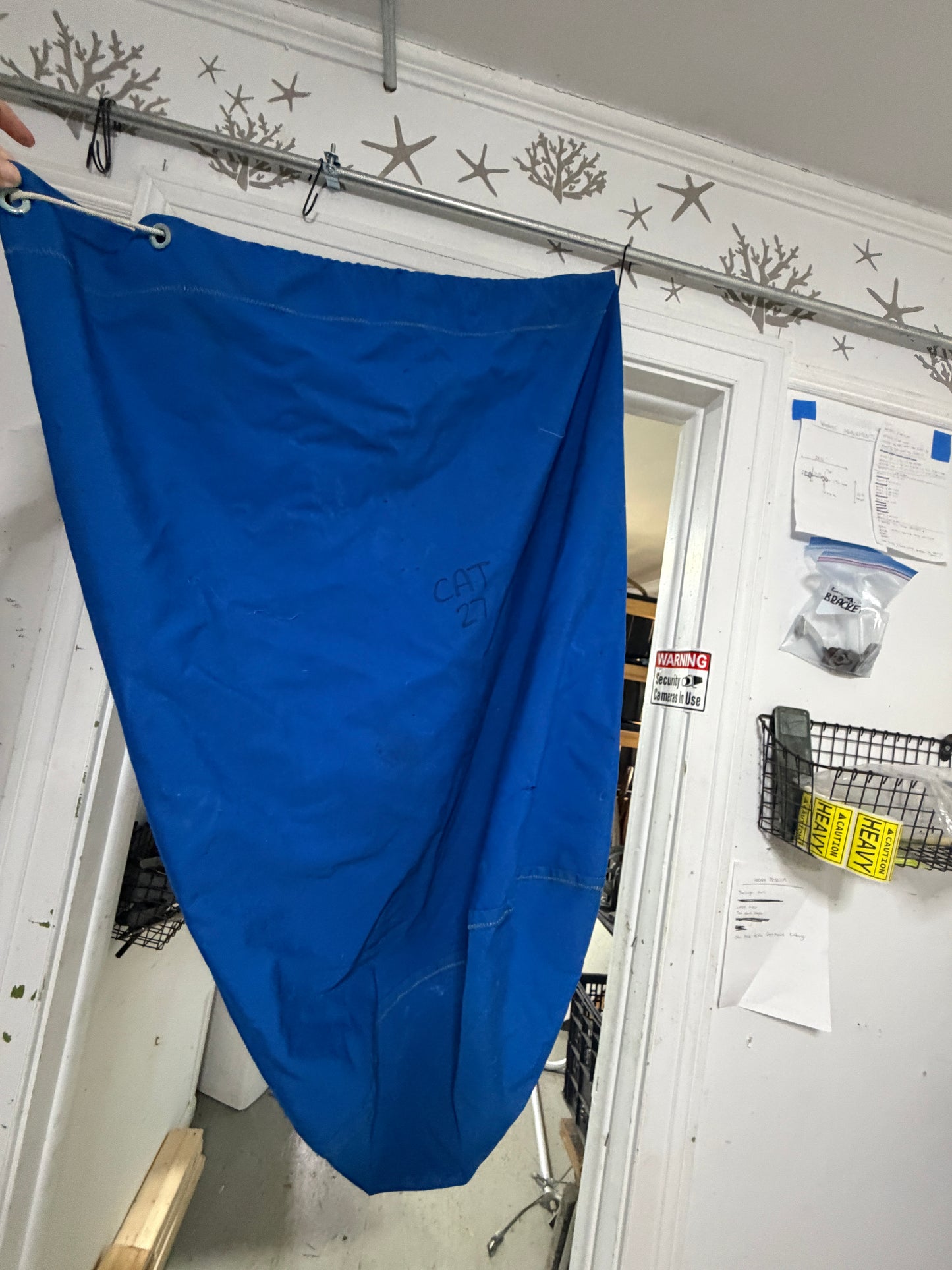 Blue Canvas Bag - 34" Long x 20" Base Diameter