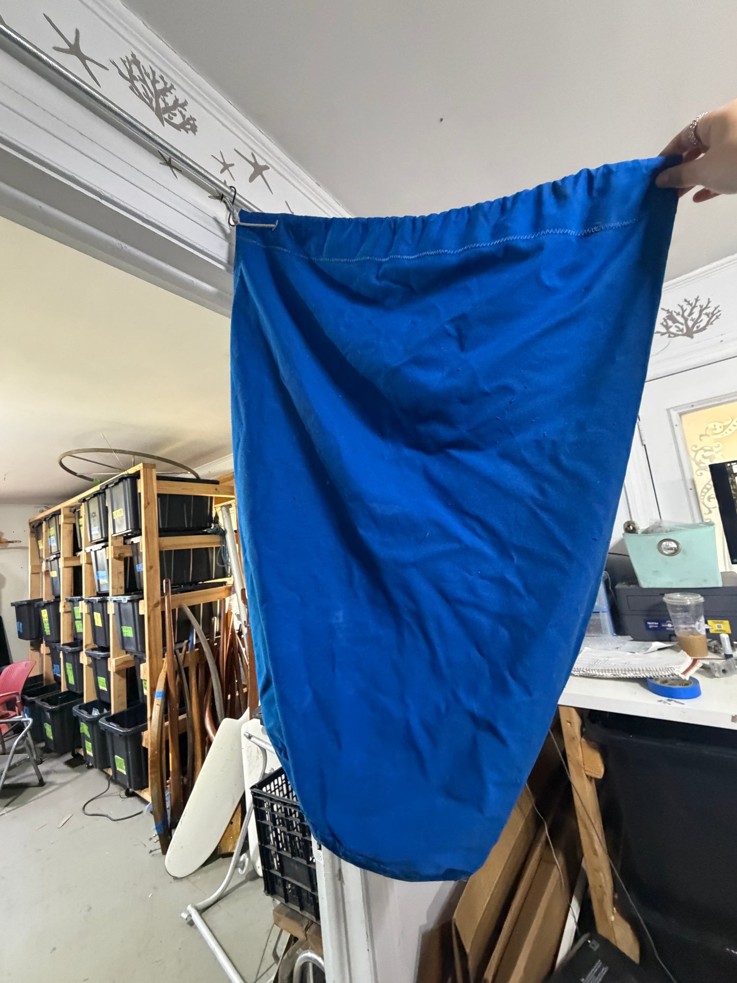 Blue Canvas Bag - 34" Long x 20" Base Diameter
