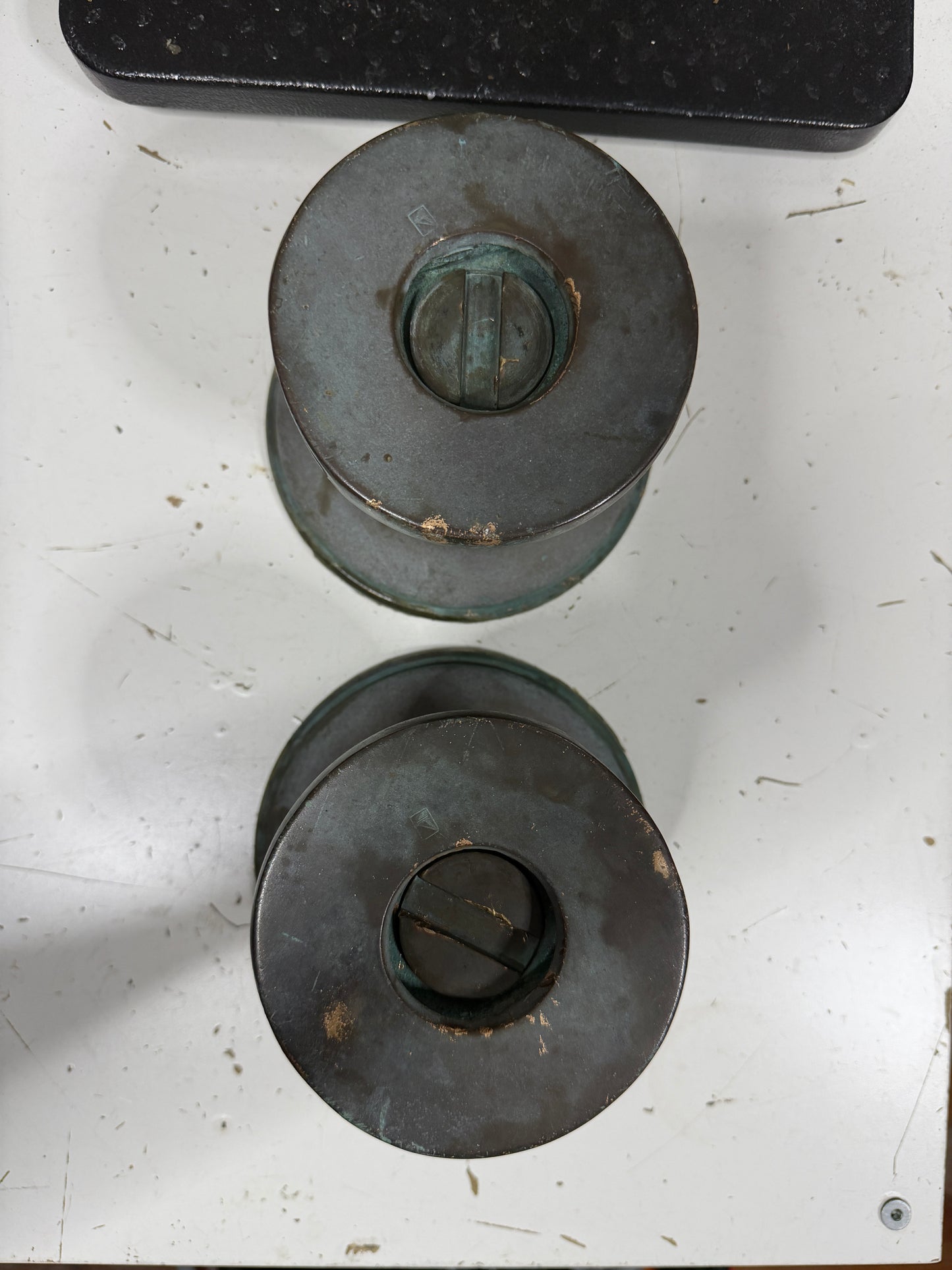 PAIR - Vintage Bronze C. Sherman 2 Speed Winches - Tripp 30
