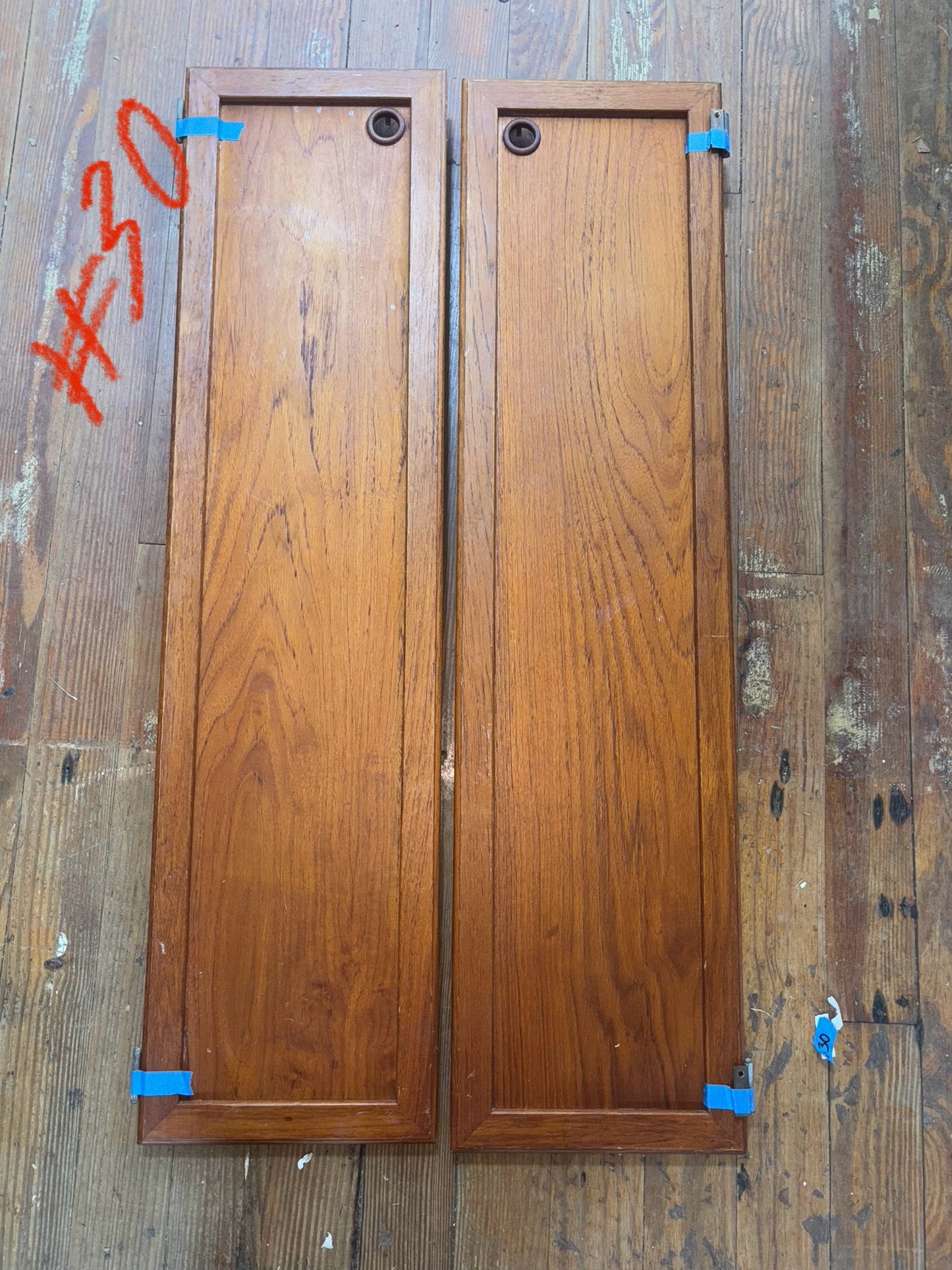 PAIR Nautical 33 Doors - 39 3/4" Long x 10 1/4" Wide -- #30
