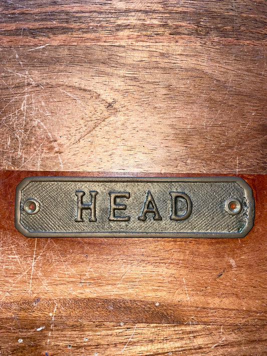 Brass Head Plaque