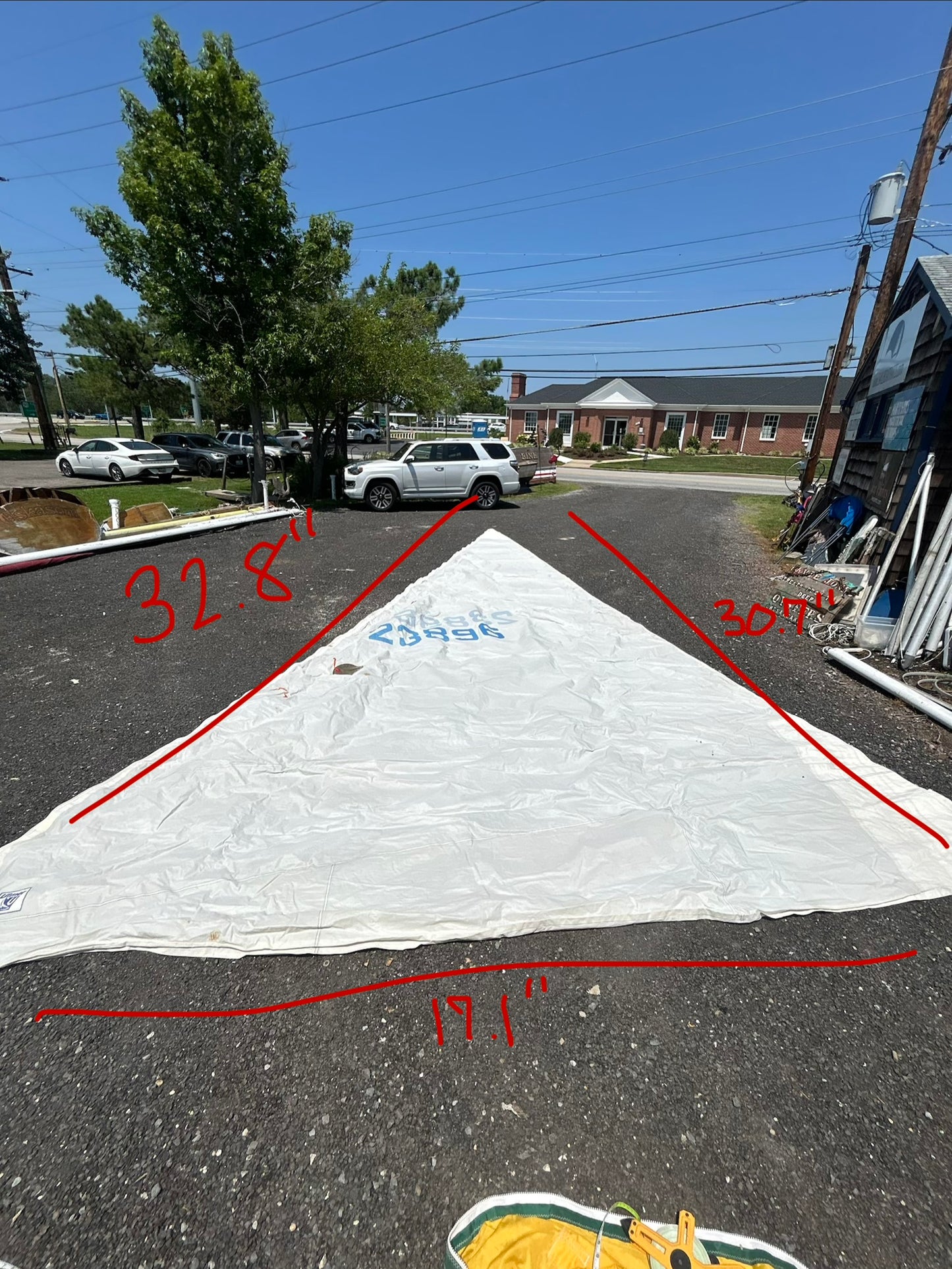 Ulmer Mainsail 32.8’ Luff x 30.7’ Leech x 17.1’ Foot Sail #23896 w/ Turtle Bag