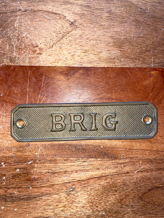 Brass Brig Plaque