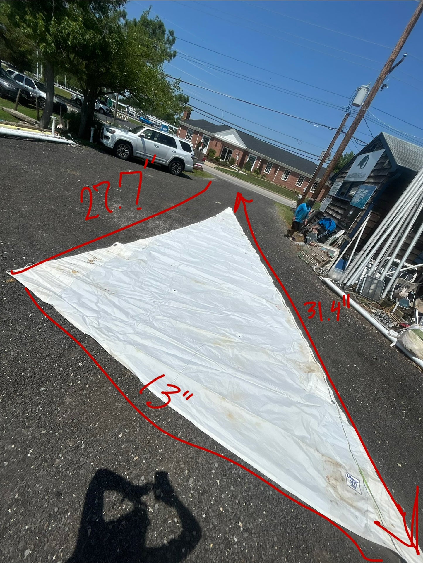 Ulmer Spinnaker Sail 31’4” x 27'’7” w/ Turtle Bag