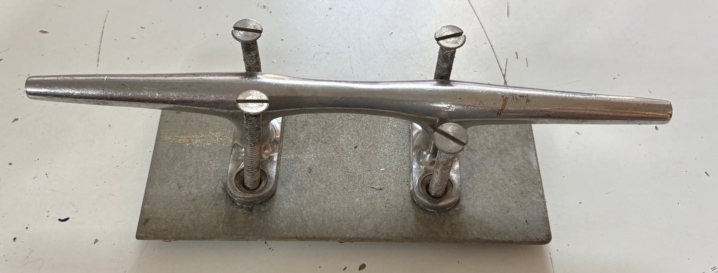 Stainless Steel 12" Deck Cleat with Hardware and Plate