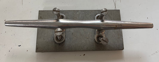 Stainless Steel 12" Deck Cleat with Hardware and Plate
