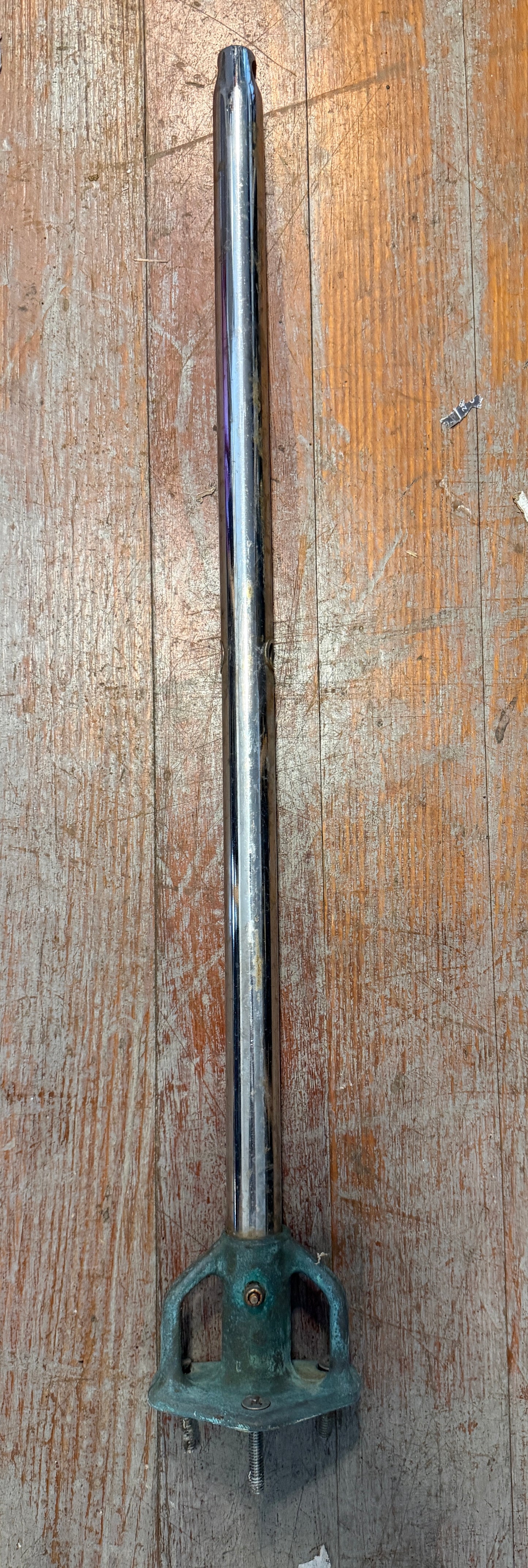 25 3/8" Length Double Lifeline Stanchion With Bronze Base - TRIPP 30