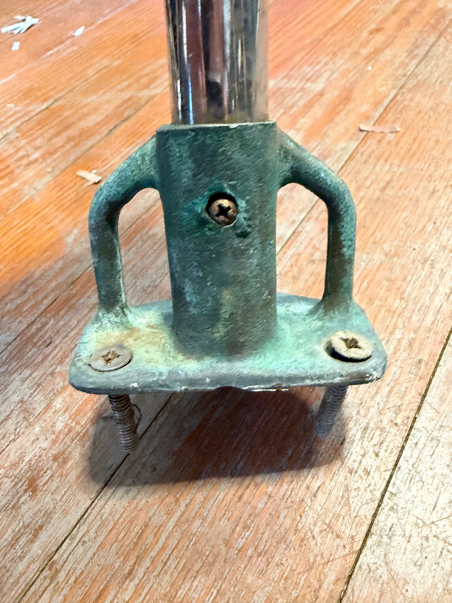 25 3/8" Length Double Lifeline Stanchion With Bronze Base - TRIPP 30