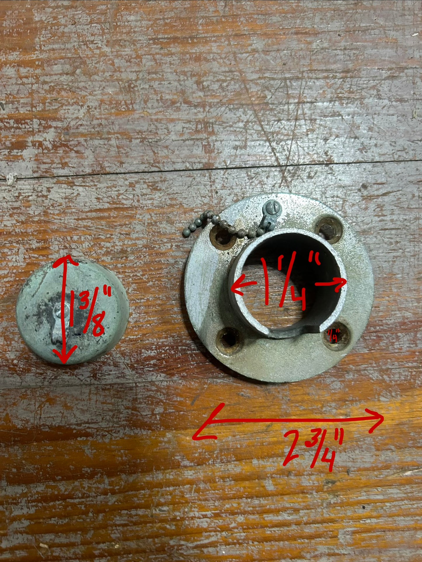 Vintage anchor hawse pipe/deck fitting with original twist-lock cap