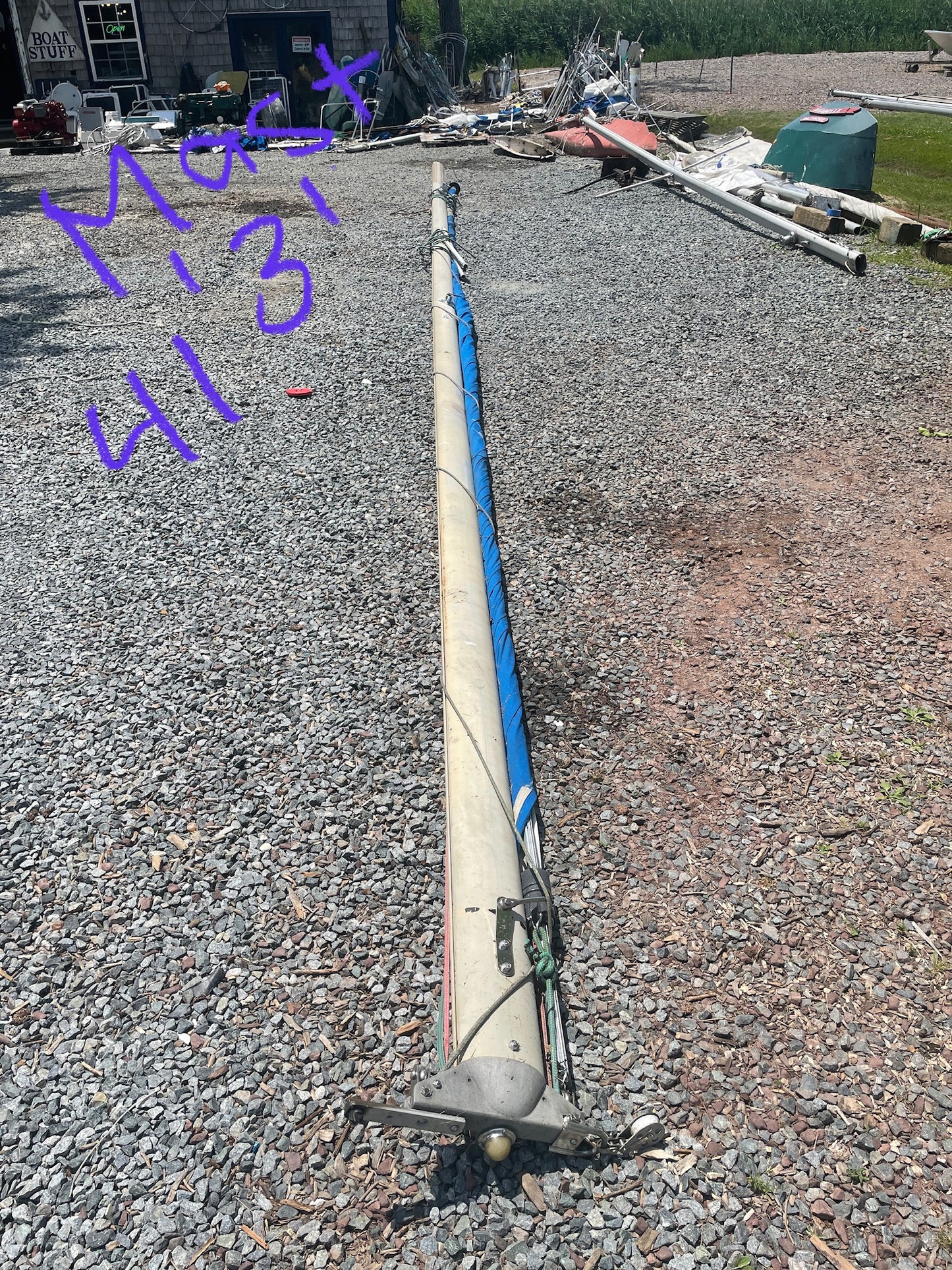 ODAY 27 Mast 41’ 3” Length AND Harken Series 0-294 Rolling Furler With Sail