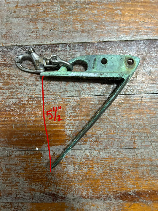 Vintage Bronze Stem head Fitting with Swivel Snap Shackle