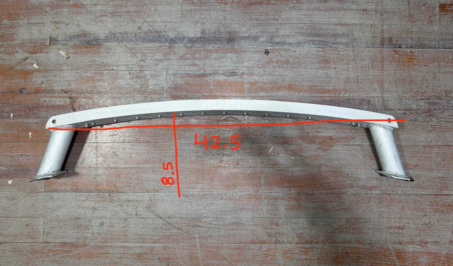 Arched Raised Aluminum Traveler - T Track - 1 1/2" Track
