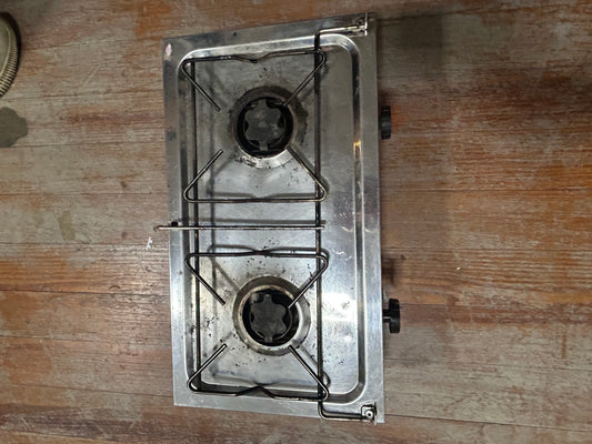 Origo 3000 2-Burner Marine Alcohol Stove w/ 2 Fuel Canisters Stainless Steel
