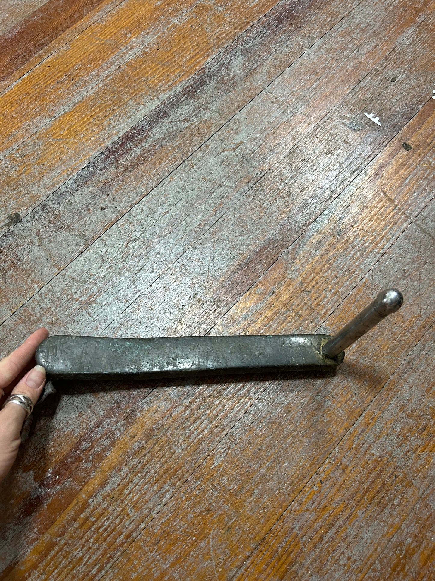 Vintage Barlow solid Bronze Winch with stainless steel Handle 11-3/8” 8-Point Star Drive
