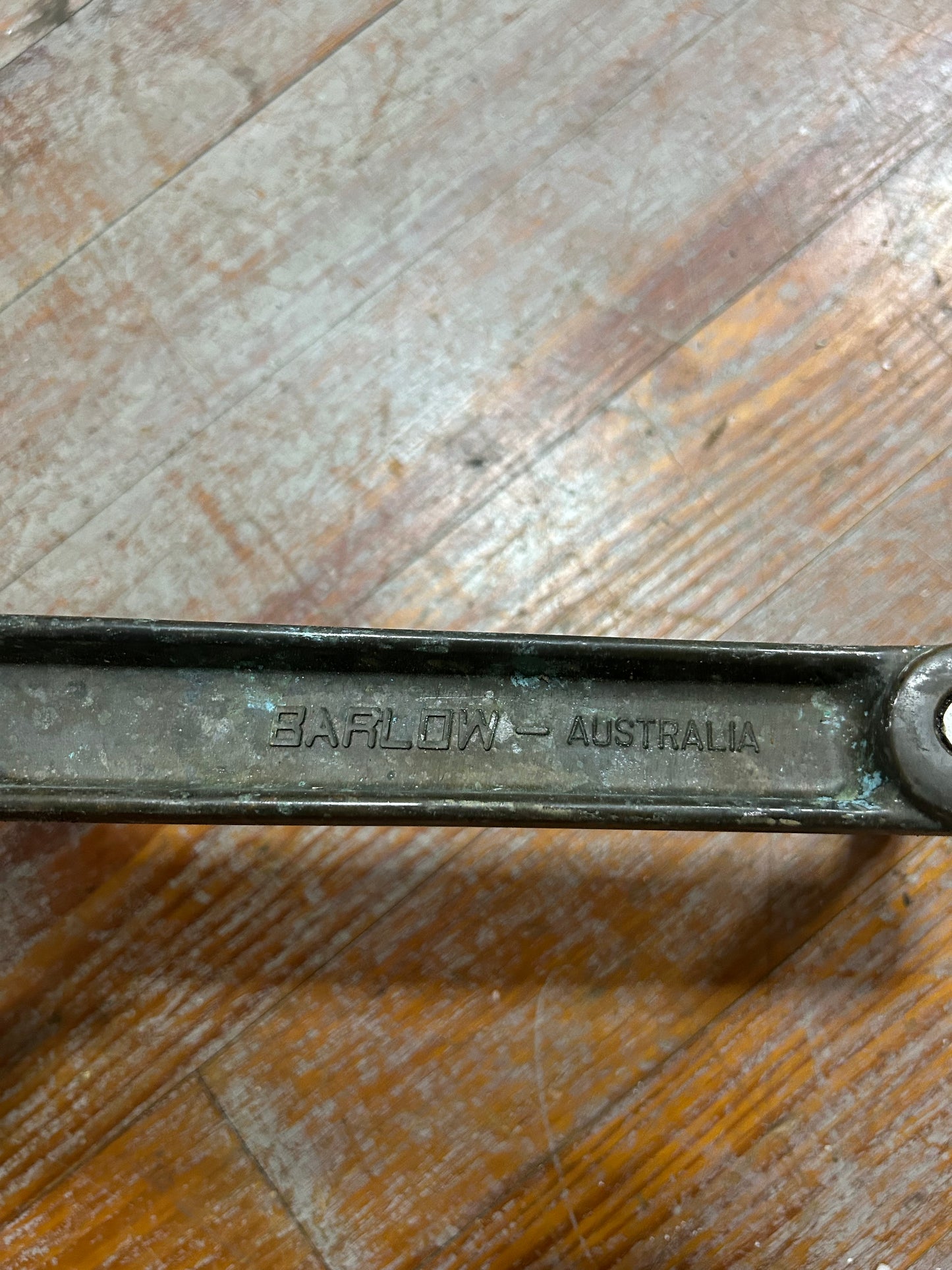 Vintage Barlow solid Bronze Winch with stainless steel Handle 11-3/8” 8-Point Star Drive