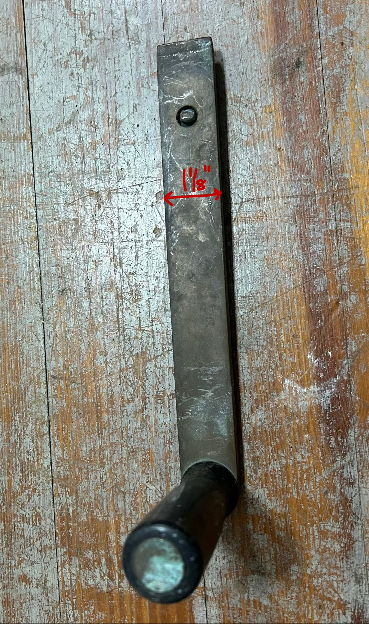 Vintage Wilcox & Crittenden Winch Handle 9-3/4” Locking Single Grip 1-1/8” Drive
