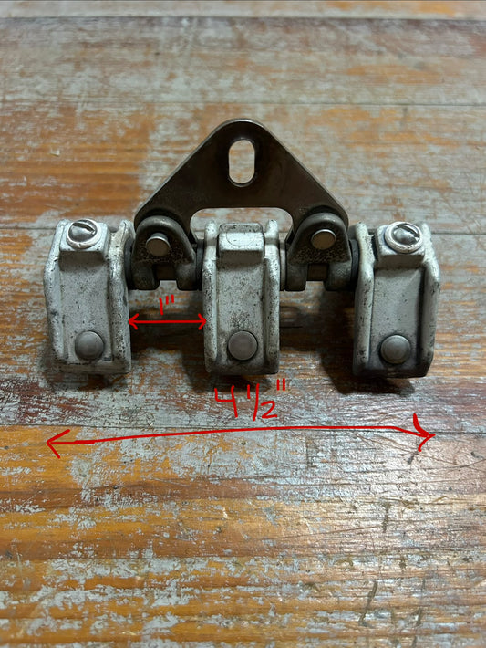Triple Mast Track/Traveler Roller Car Slider Assembly w/ 1” Track