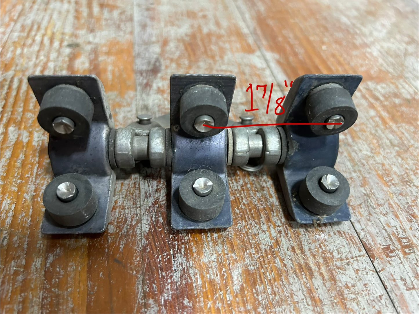 Triple Mast Track/Traveler Roller Car Slider Assembly w/ 1” Track