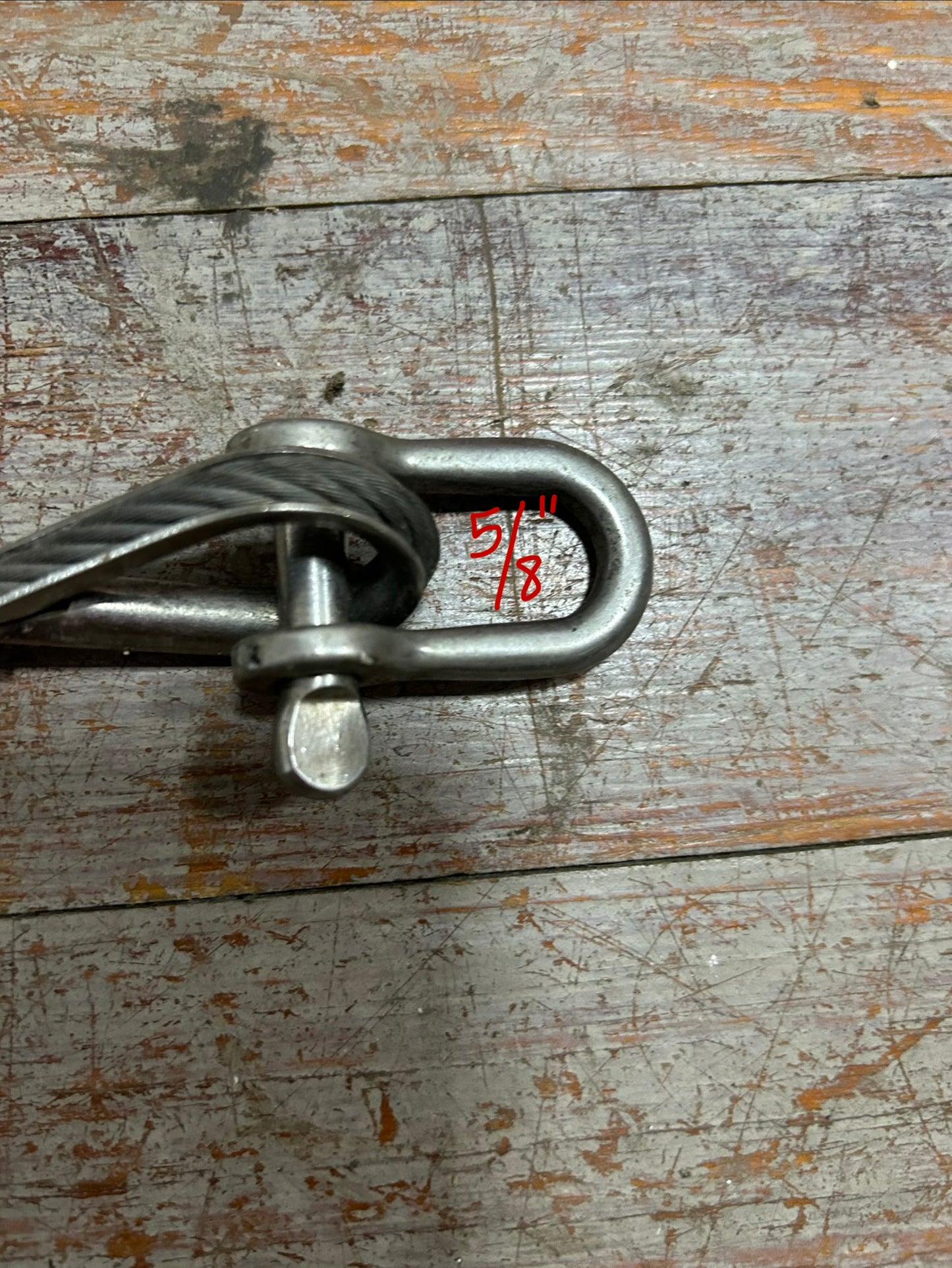 14-3/4” Stainless Steel Wire Bridle w/ Shackles