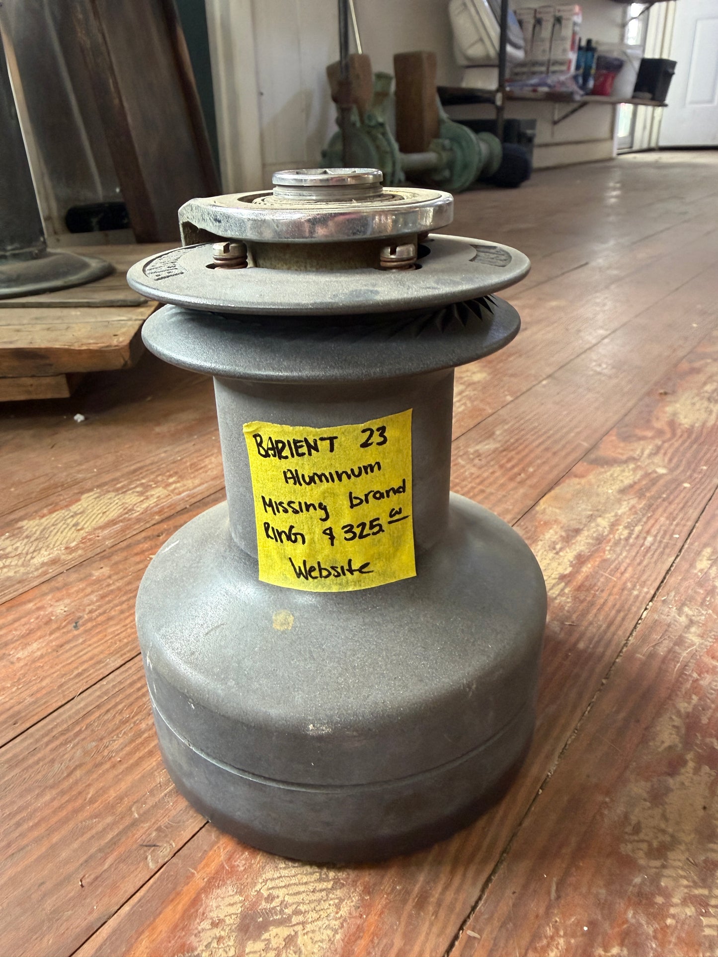 Barient 23 Single Speed Self Tailing Winch - Missing The Name Brand Plate - ALUMINUM