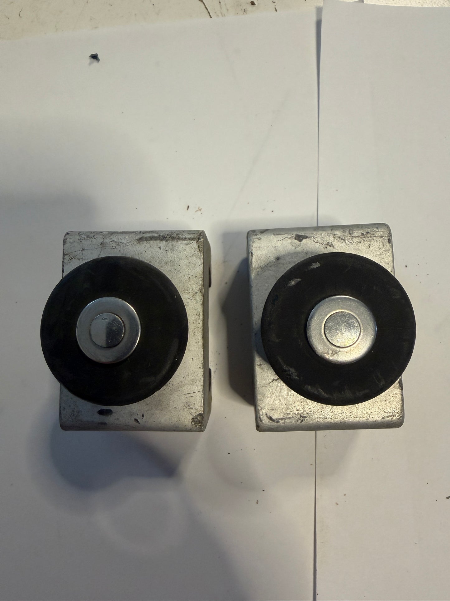 PAIR 1 1/2" Adjustable Track Ends / Traveller Car