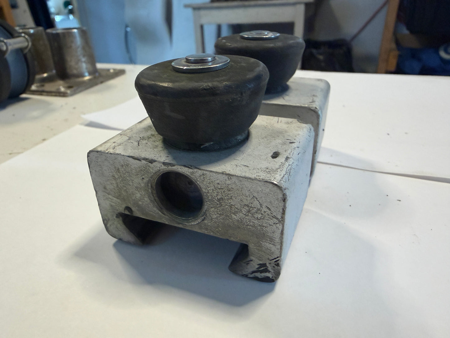 PAIR 1 1/2" Adjustable Track Ends / Traveller Car