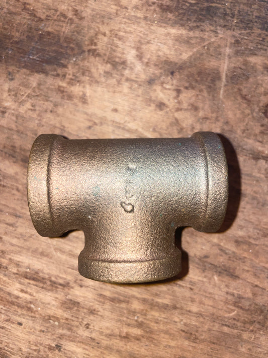 7/8” Bronze Pipe Tee Coupler NEW