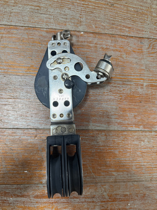 Harken Swivel Hexaratchet Single & Double Block With Schaefer Cam Cleat -2 1/4” Double Sheave 3” Single Sheave (3/8” Line) (Copy)