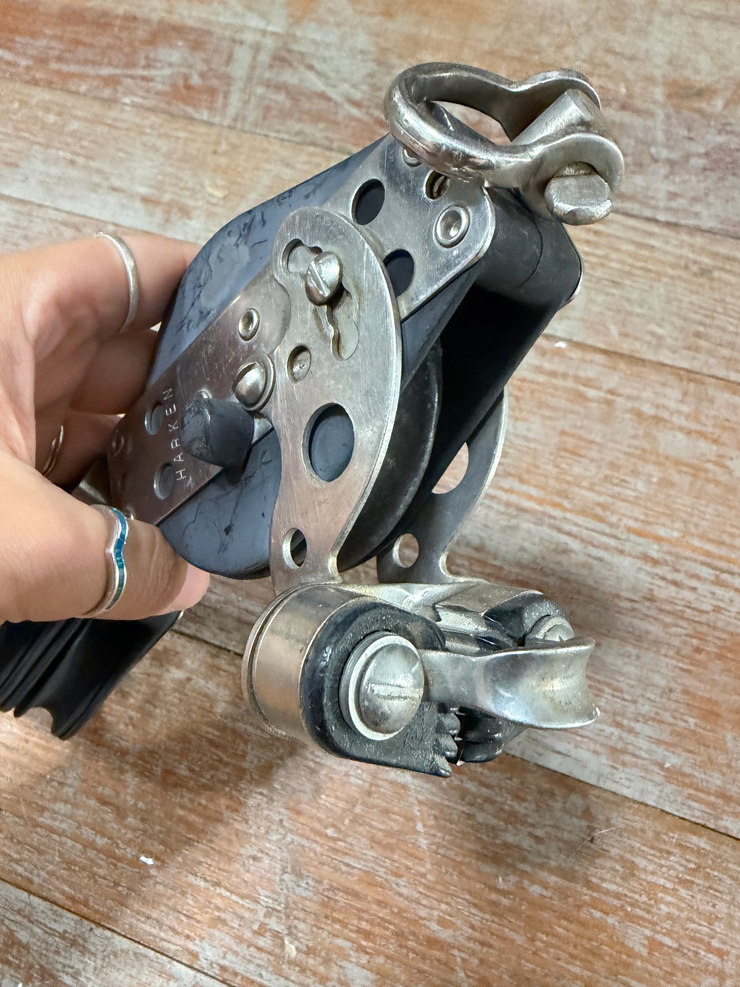 Harken Swivel Hexaratchet Single & Double Block With Schaefer Cam Cleat -2 1/4” Double Sheave 3” Single Sheave (3/8” Line) (Copy)
