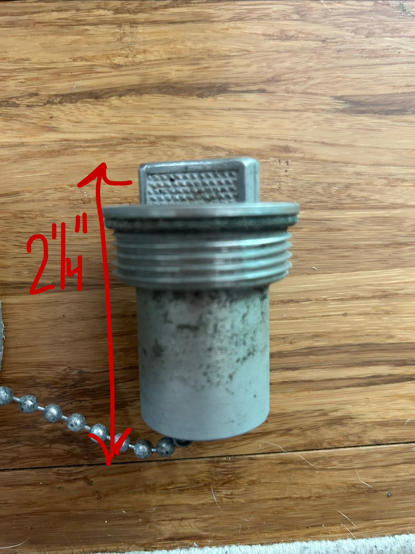Aluminum water Fill Deck Fitting w/ Threaded Cap