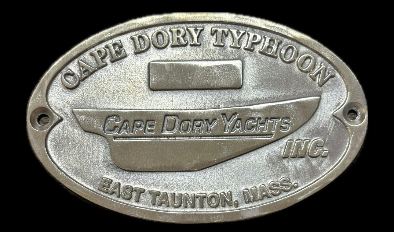 Cape Dory Typhoon Builders Plate