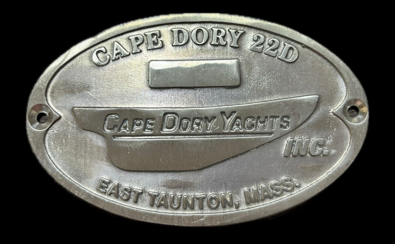 Cape Dory 22D Builders Plate