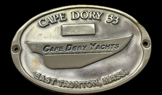Cape Dory 33 Builders Plate