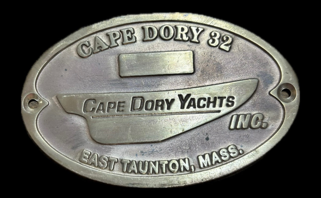 Cape Dory 32 Builders Plate