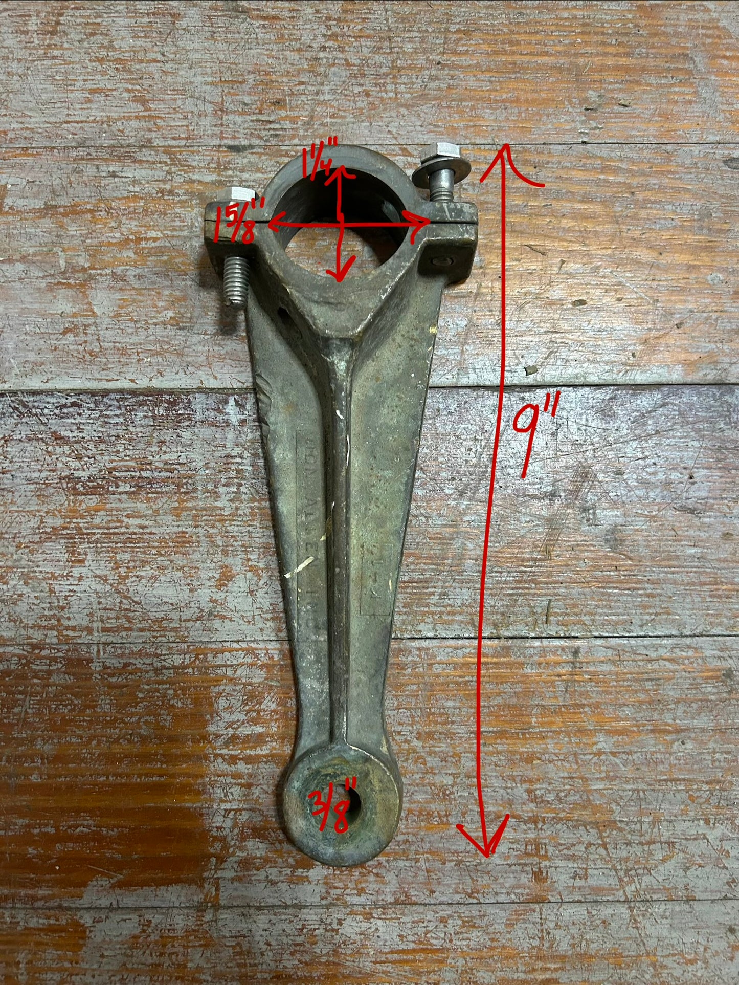 Don Allen Inc. Bronze Rudder Steering Tiller Arm Clamp 9”