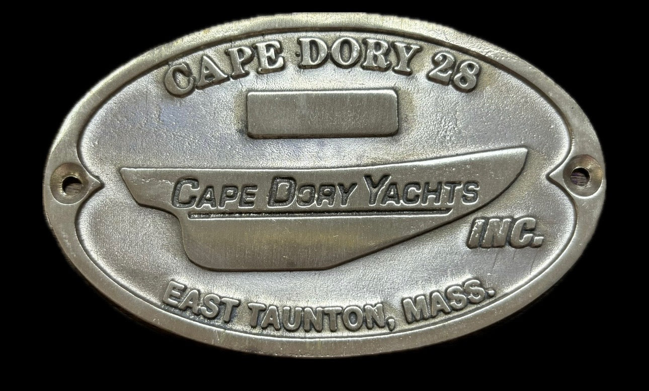 Cape Dory 28 Builders Plate