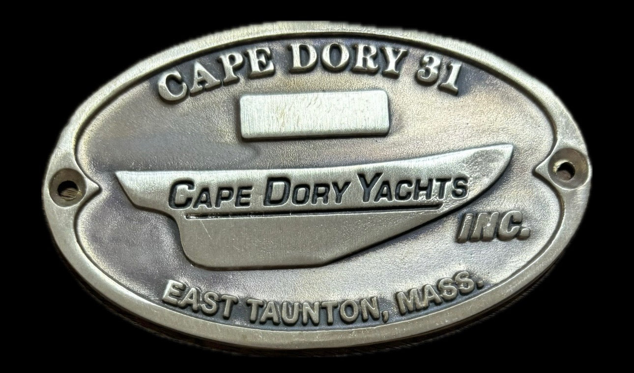 Cape Dory 31 Builders Plate