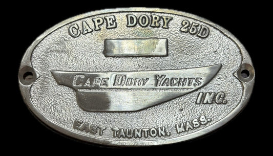 Cape Dory 25D Builders Plate
