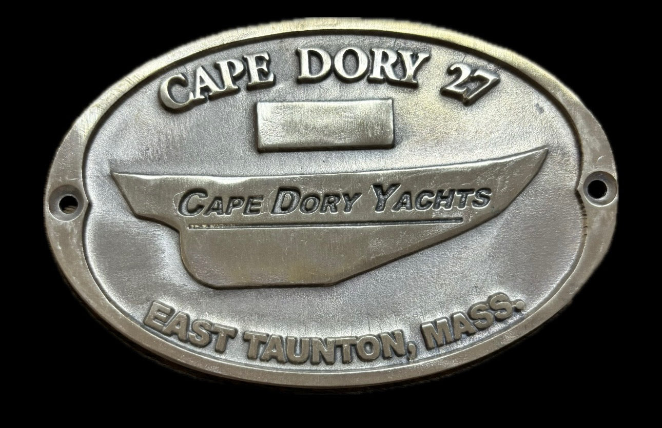 Cape Dory 27 Builders Plate
