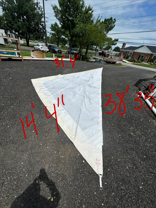 Mack Sails Working Jib Sail 38’3.5” Luff x 14’4” Foot Dacron w/ Bronze Tack Shackle