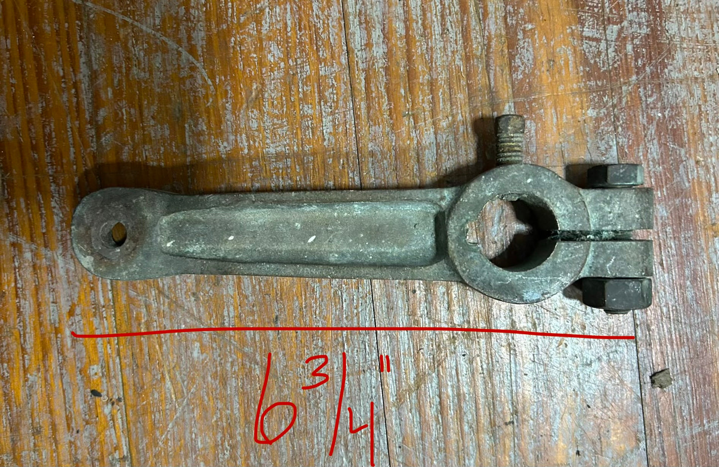 Vintage Bronze Rudder Tiller Arm Steering Clamp 7/8” Bore 6-3/4”