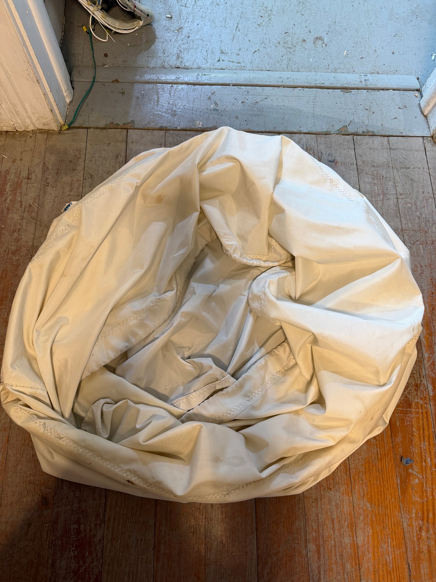 White Ballooner / Spinnaker Sail Bag - 28" Diameter x 20" Tall