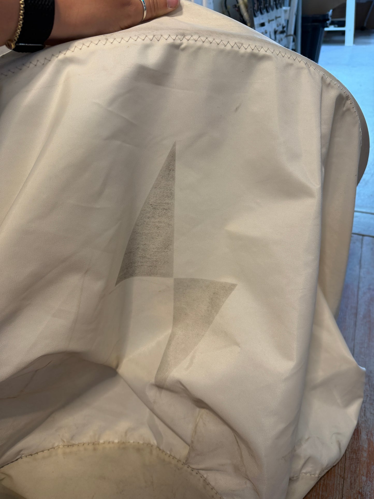 White Ballooner / Spinnaker Sail Bag - 28" Diameter x 20" Tall