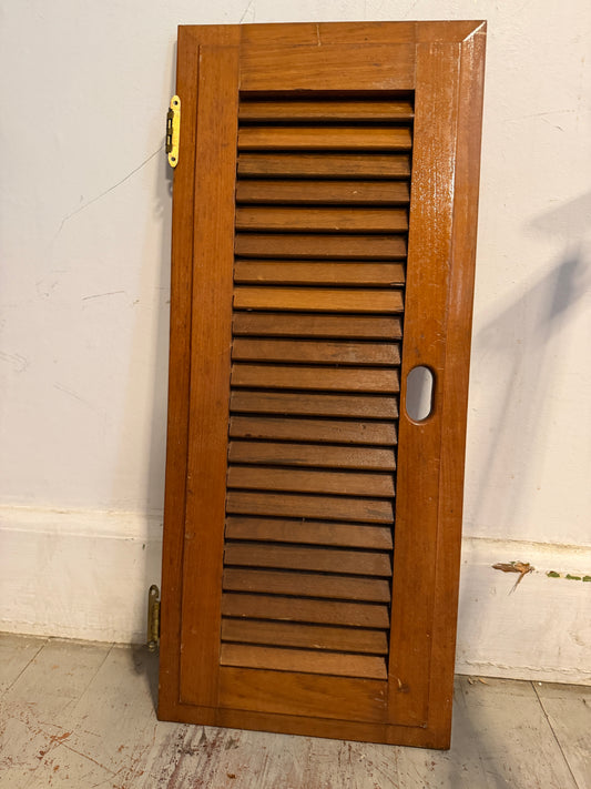 Downeaster 38 Interior Louvered Door - ID: 26 5/8" Tall x 10 7/8" Wide -- #342